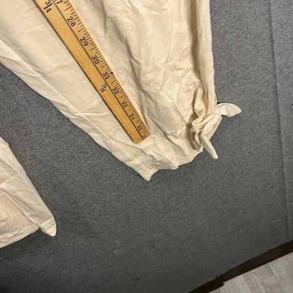 AnyBody Textured Jersey Pant with Tie Detail Warm Sand, Size 2X - Picture 6 of 11